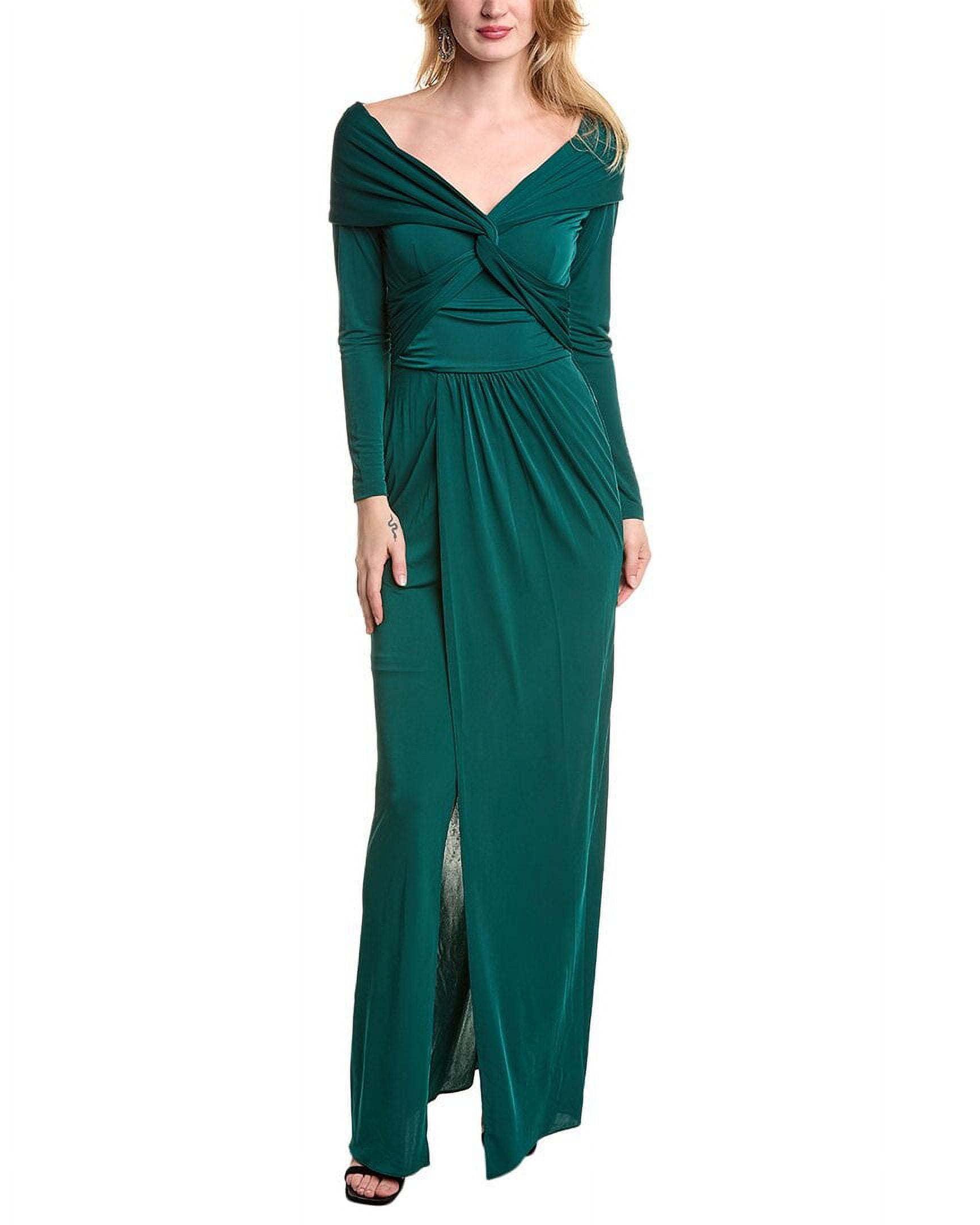 Zac Posen womens Twisted Wrap Gown, 0, Green Ecuador | Ubuy