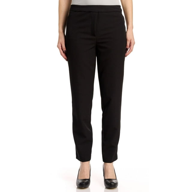 Zac & Rachel Women's Pull On Ankle Pants With Band, Black, 8 - Walmart.com