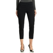 Zac & Rachel Womens Pull-On Millenium Ankle Pants, Black, 10