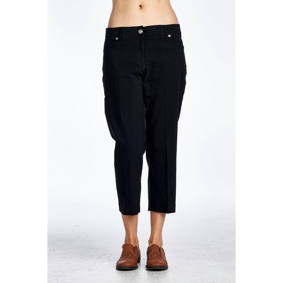 Zac Rachel Women's Stretch Crop Pants - Black - 10