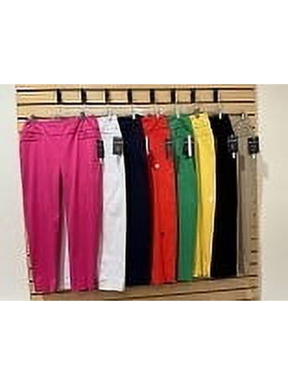 Womens solid slim ankle pants , Cabaret , 10