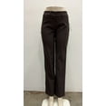 thumbnail image 1 of Zac & Rachel solid full length front zipper front and back pockets belt loops Pants , Chocolate , 6, 1 of 2