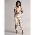 thumbnail image 1 of Zaccai Women's Cream Organza Floral Regular Co-ord Set, 1 of 6