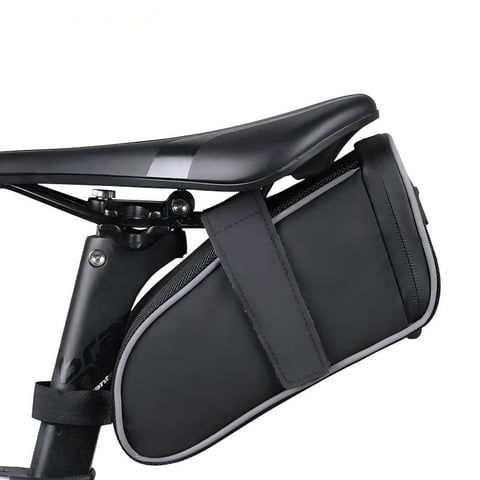 Zacenei Bike Seat Bag,Bicycle Saddle Bag 1Pack Waterproof Bicycle Cycling Tools Storage Bag Bike Pouch Pack/Phone Bag Cycling Accessories Under Seat Cycling Seat Pack for Mountain Road Bikes,Black