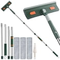 thumbnail image 1 of Zacenei Window Squeegee,3-in-1 Rotatable Squeegee Window Cleaner w/ 67" Extension Poles,Window Washing Kit Glass Door Cleaner Multi-Use Car Windshield Cleaning Tool w/ Long Handle for Outdoor Windows, 1 of 6