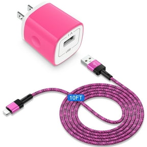 Zacenei iPhone Charger Block,iPhone Charger Cable 10ft Charging Cords and 1Pack USB Wall Charger Block Power Adapter Plug Fast Charging Block USB Charging Cable 10FT Compatible for iPhone 14 13 12 11