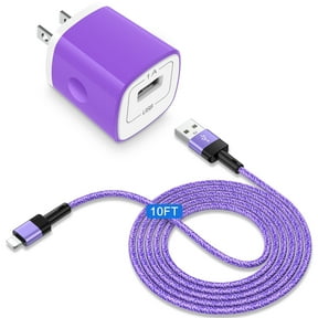 Zacenei iPhone Charger Block,iPhone Charger Cable 10ft Charging Cords and 1Pack USB Wall Charger Block Power Adapter Plug Fast Charging Block USB Charging Cable 10FT Compatible for iPhone 14 13 12 11