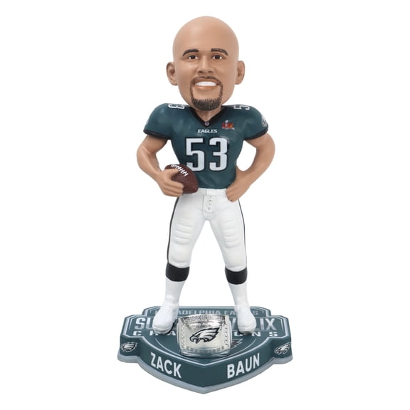 FOCO Zach Baun Philadelphia Eagles Super Bowl LIX Champ Collectible Bobblehead 1 Pack 8 Inch