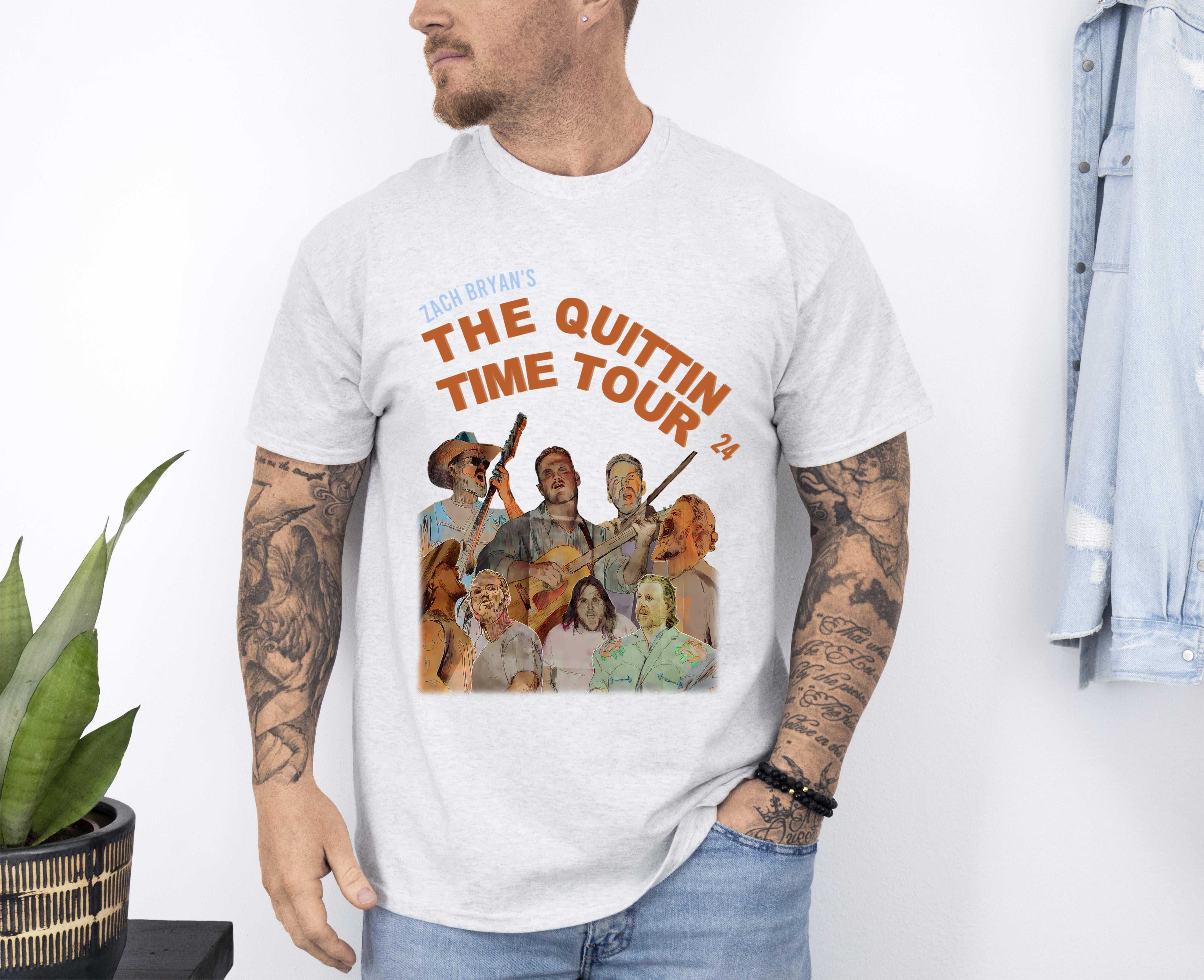 Zach Bryan The Quittin Time Tour 2024 Front And Back TShirt