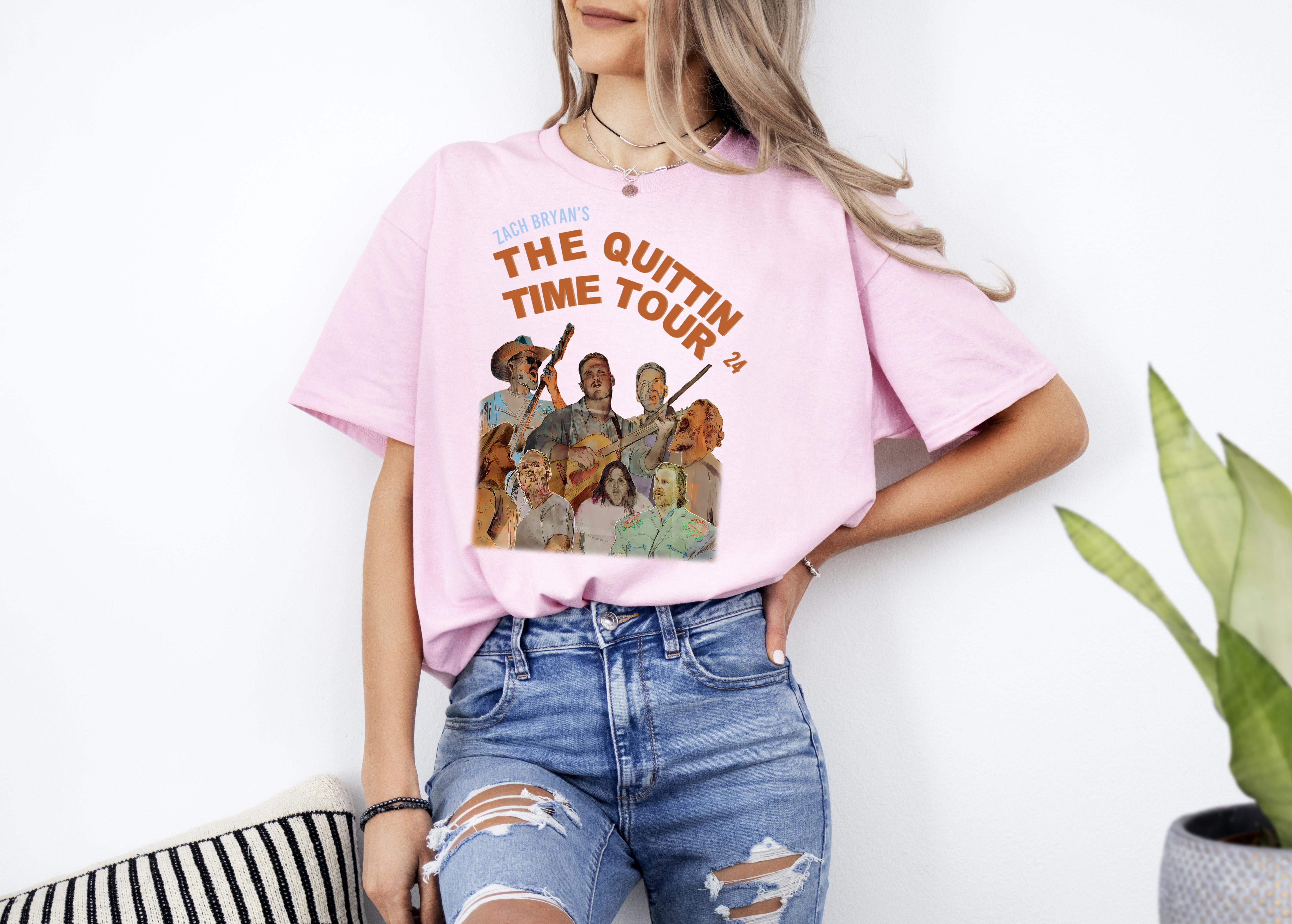 Zach Bryan The Quittin Time Tour 2024 Front And Back TShirt
