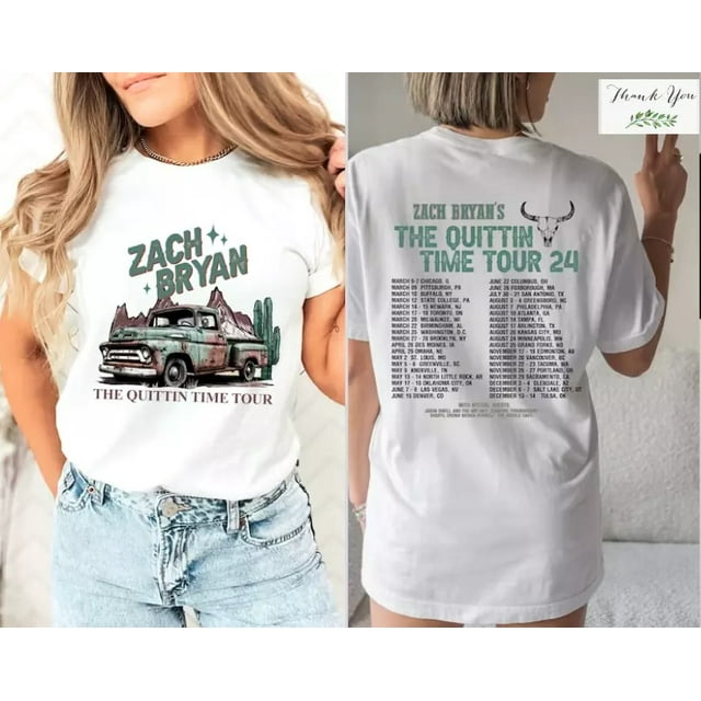 Zach Bryan The Quittin Time Tour 2024 Shirt For Fan Concert Country