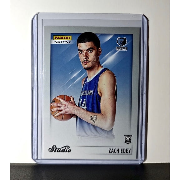 Zach Edey 2024-25 Panini NBA Studio #38 Rookie Card Memphis Grizzlies 1/275