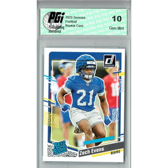 Zach Evans 2023 Donruss Football #359 Los Angeles Rams Rookie Card PGI 10