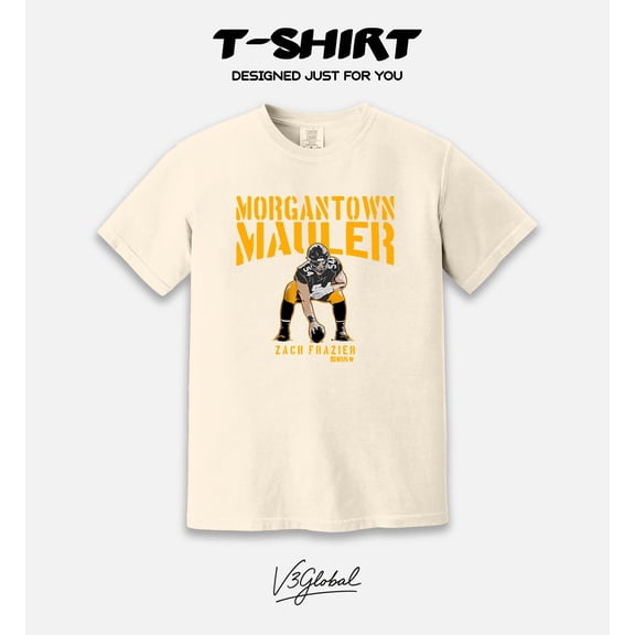 Zach Frazier Morgantown Mauler WVU Football OL Comfort Color T-Shirt, for men & women, up to size 4XL