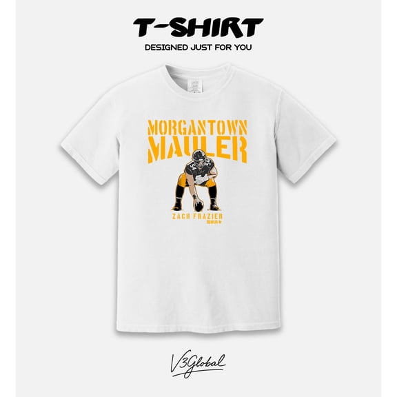 Zach Frazier Morgantown Mauler WVU Football OL Comfort Color T-Shirt, for men & women, up to size 4XL