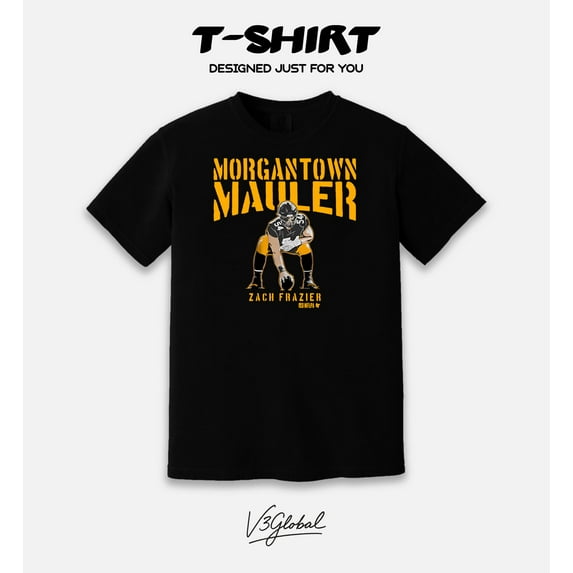 Zach Frazier Morgantown Mauler WVU Football OL Comfort Color T-Shirt, for men & women, up to size 4XL