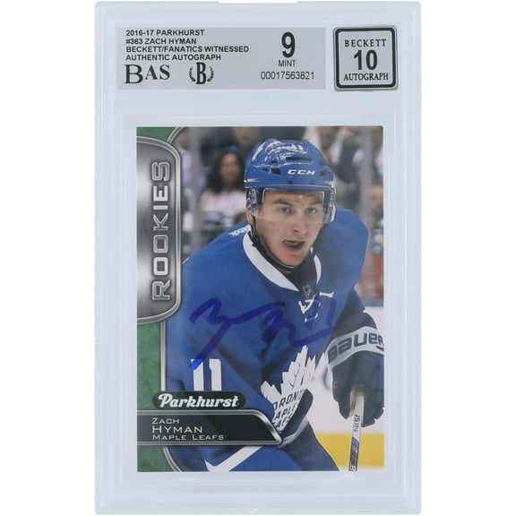 Zach Hyman Toronto Maple Leafs Autographed 2016-17 Upper Deck Parkhurst #363 Beckett Fanatics Witnessed Authenticated 9/10 Rookie Card - Fanatics Authentic Certified