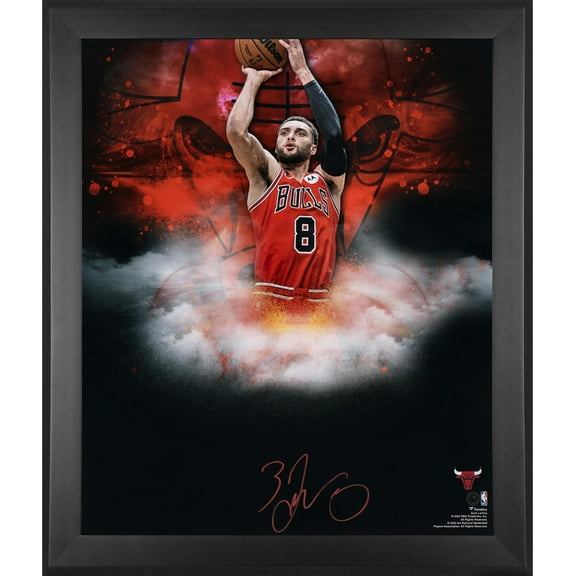 Zach LaVine Chicago Bulls Framed Autographed 20" x 24" In Focus Photograph - Fanatics Authentic Certified