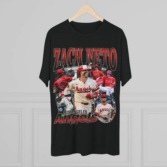Zach Neto T-Shirt | Retro Angels Baseball Tee,3XL Color,Size 1