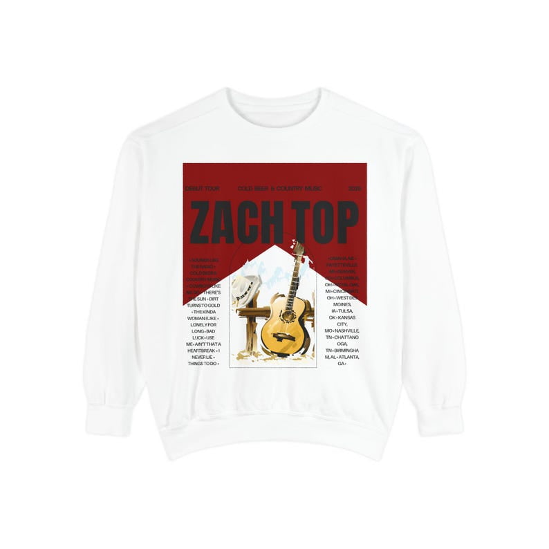 Zach Top Cold Beer & Country Music Tour 2025 Sweatshirt Unisex