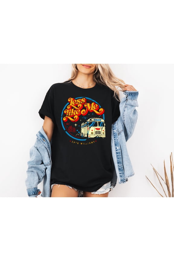 Zach Williams Less Like Me Christian Music Tour Bus Graphic T-Shirt, for men & women, up to size 5XL