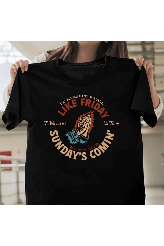Zach Williams Sunday Is Comin Christian Rock Music Singer Songwriter Art T1130640 Unisex Graphic T-Shirt Soft Cotton, Sizes S-5XL