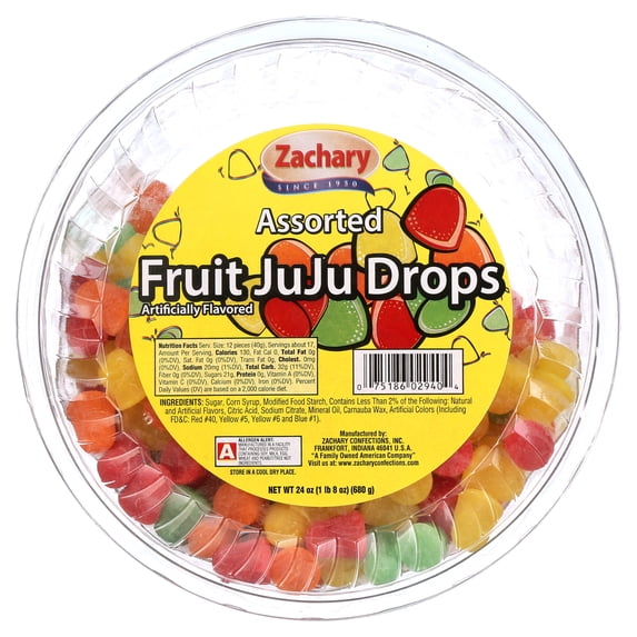 Zachary, Assorted Fruit JuJu Candy, 24 Oz