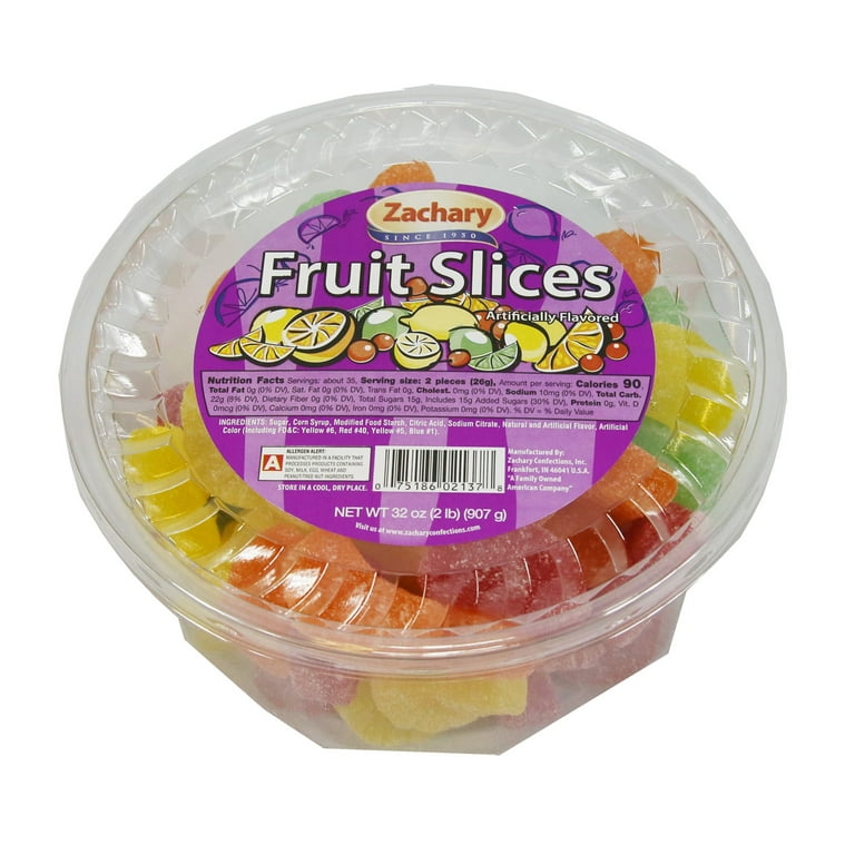 Zachary Assorted Fruit Slices, 32 oz. Tub 