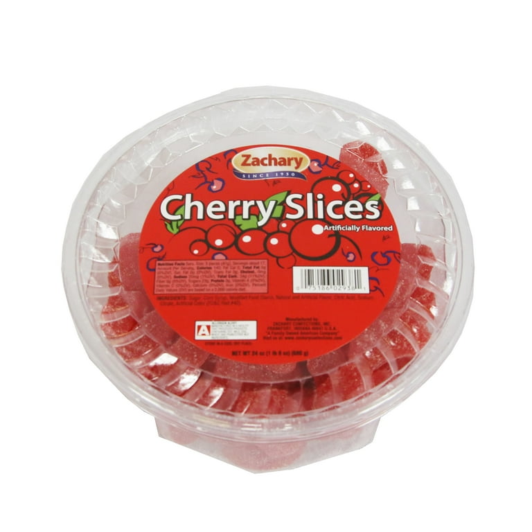 Zachary Bold Cherry Flavor Candy Slices, 24 Oz - Fruit Jelly