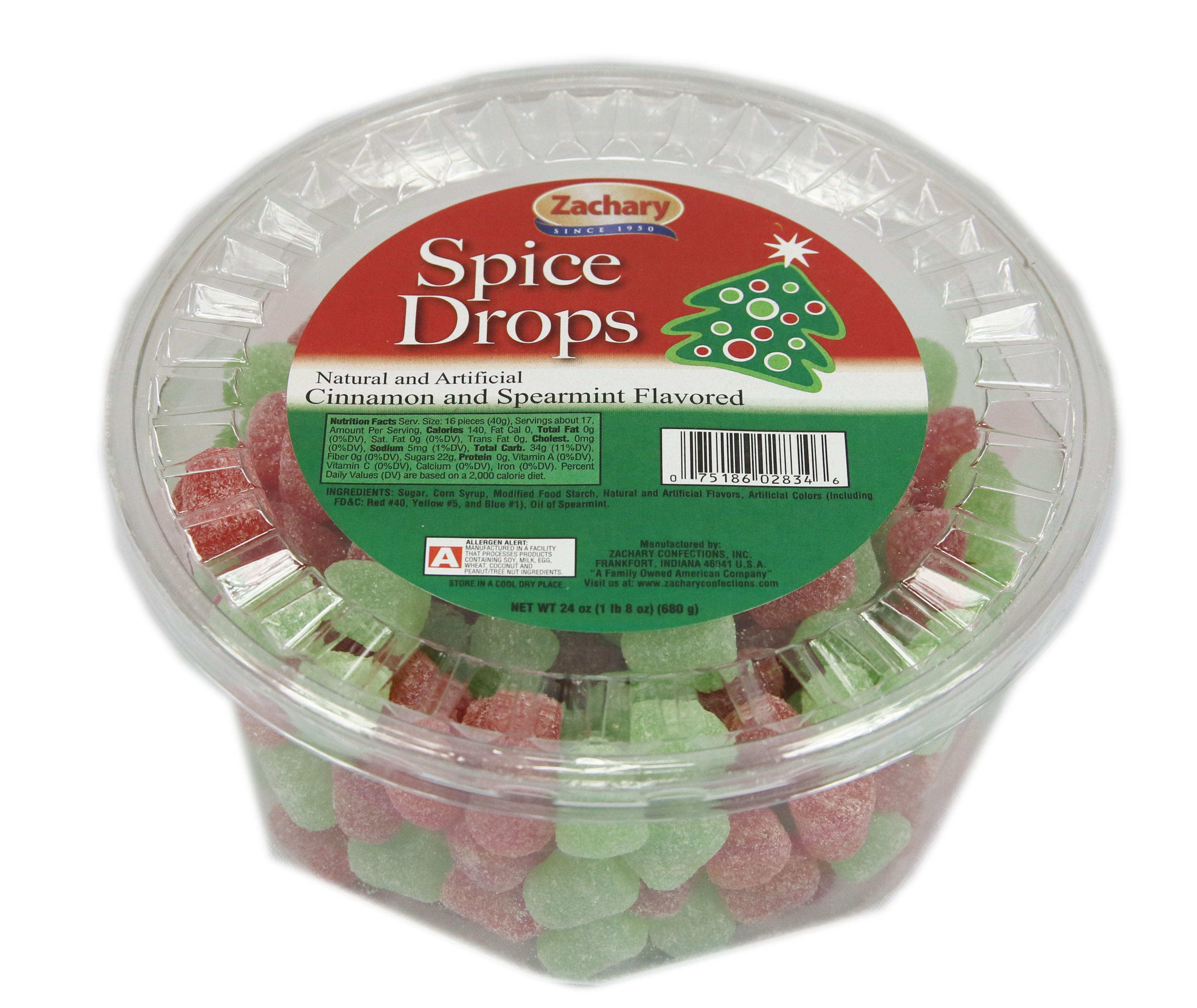 MELLOCREME Zachary Holiday Spice Drop Jelly Candy, 24 oz. Tub