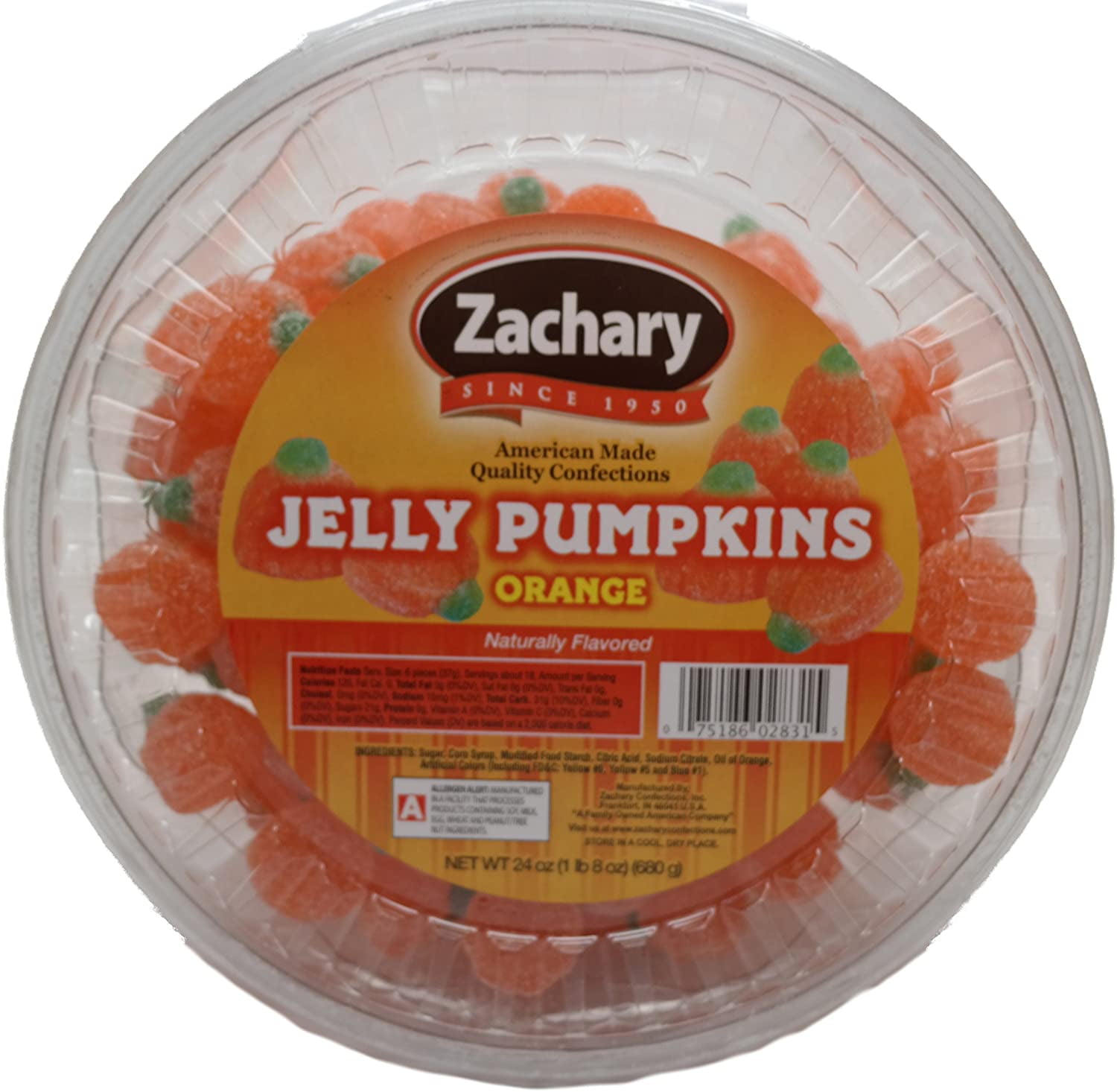 Zachary Jelly Pumpkins Orange Candy, 24 Ounce