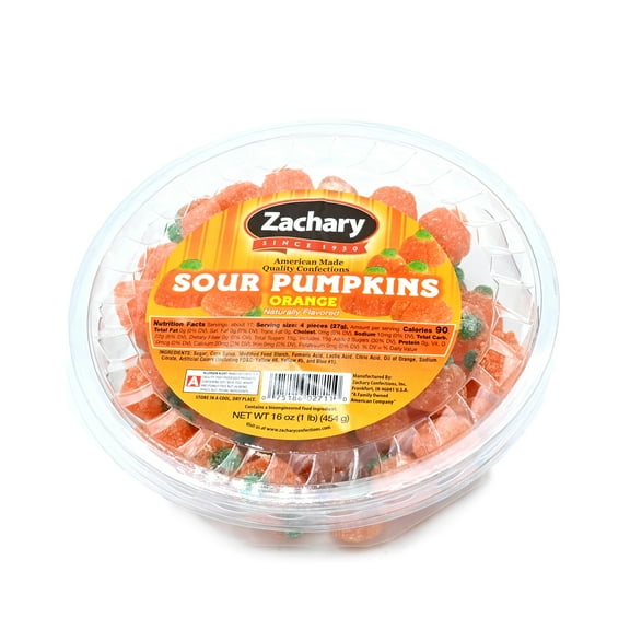 Zachary Sour Jelly Pumpkins 16oz Tub