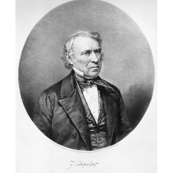 Zachary Taylor (1784-1850). /Ntwelfth President Of The United States. Lithograph, 1849, After A Daguerreotype By Mathew Brady. Poster Print by  (18 x 24)
