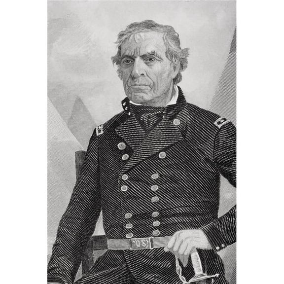 Zachary Taylor 1784 To 1850 12th President of The United States 1849 To 1850 From Painting by Alonzo Chappel Poster Print, Large - 22 x 34
