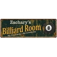 thumbnail image 1 of Zachary's Billiard Room Green Sign Man Cave 6x18 206180009458, 1 of 1