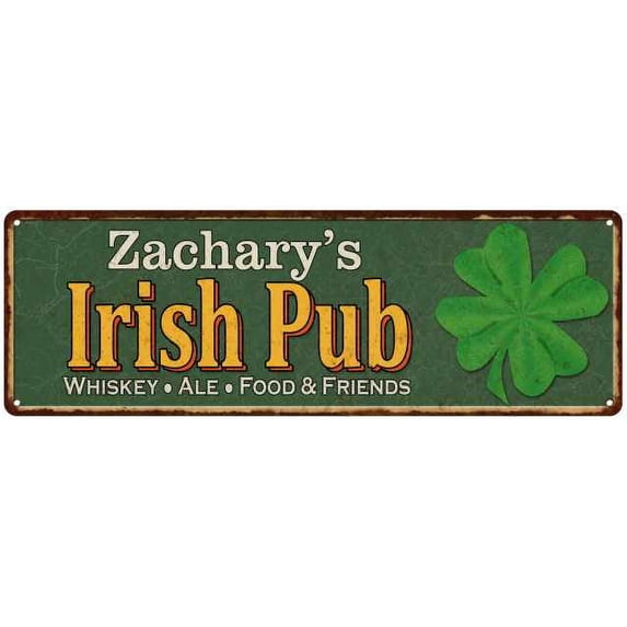 Zachary's Irish Pub Sign Bar Man Cave 6x18 206180010458