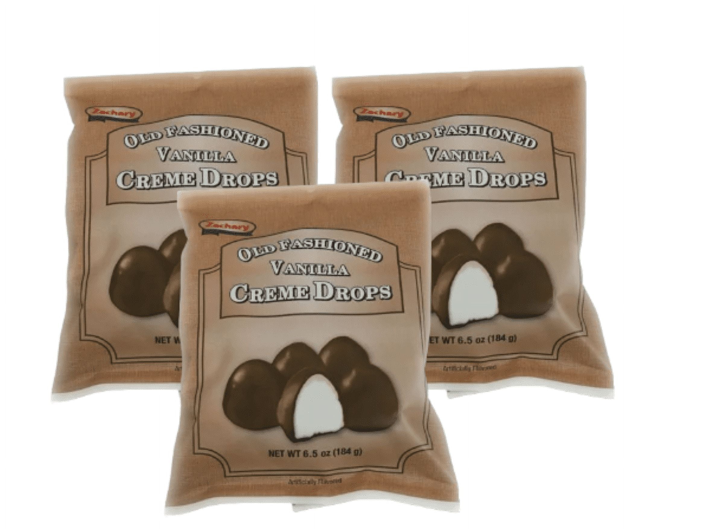 Zachary's Old Fashioned Chocolate Vanilla Creme Drops Candy 6.5 oz. bag