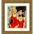 thumbnail image 1 of Zacher-Finet, Isabelle 20x23 Gold Ornate Wood Framed with Double Matting Museum Art Print Titled - Demoiselles en rouge, 1 of 4