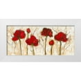 thumbnail image 1 of Zacher-Finet, Isabelle 24x13 White Modern Wood Framed Museum Art Print Titled - Pavot abstrait III, 1 of 4