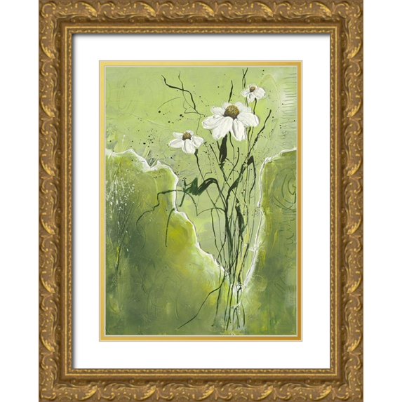 Zacher-Finet, Isabelle 24x32 Gold Ornate Wood Framed with Double Matting Museum Art Print Titled - Quand je me promene... II