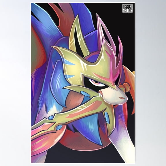 Zacian Poster Wall Art, Modern Wall Decor For Living Room Bedroom, 24x36 UNFRAMED