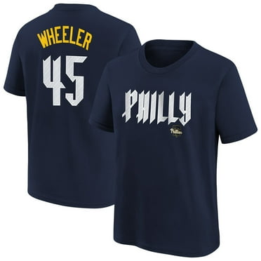 Zack Wheeler Navy Philadelphia Fuse City Connect Name & Number T-Shirt, Phillies Team Baseball Shirt
