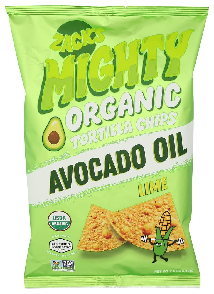 Zacks Mighty Chips Tortilla Lime 7.5 oz (Pack of 9) - Walmart.com