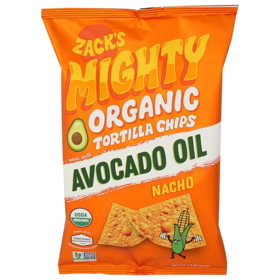 Zacks Mighty Chips Tortilla Nacho 7.5 oz (Pack of 9)