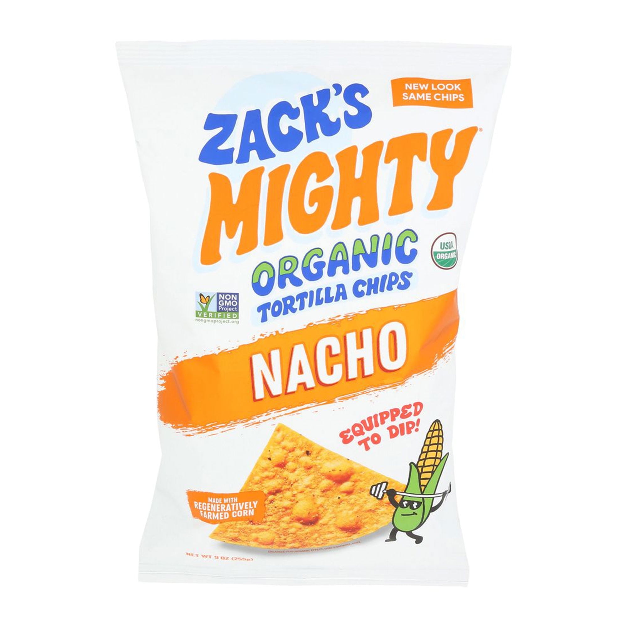 Zacks Mighty Organic Nacho Tortilla Chips, 9 oz