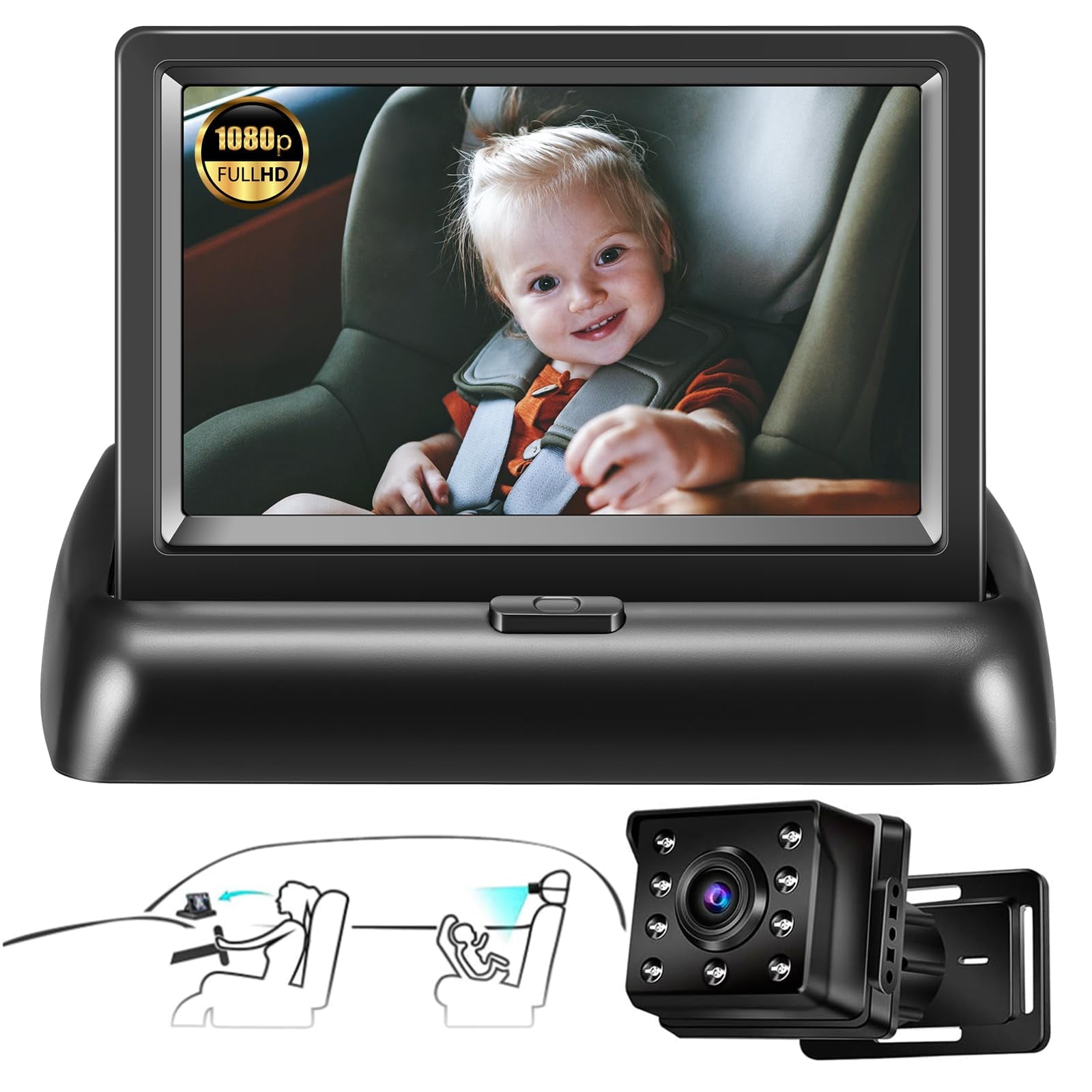 zacro baby car camera night vision