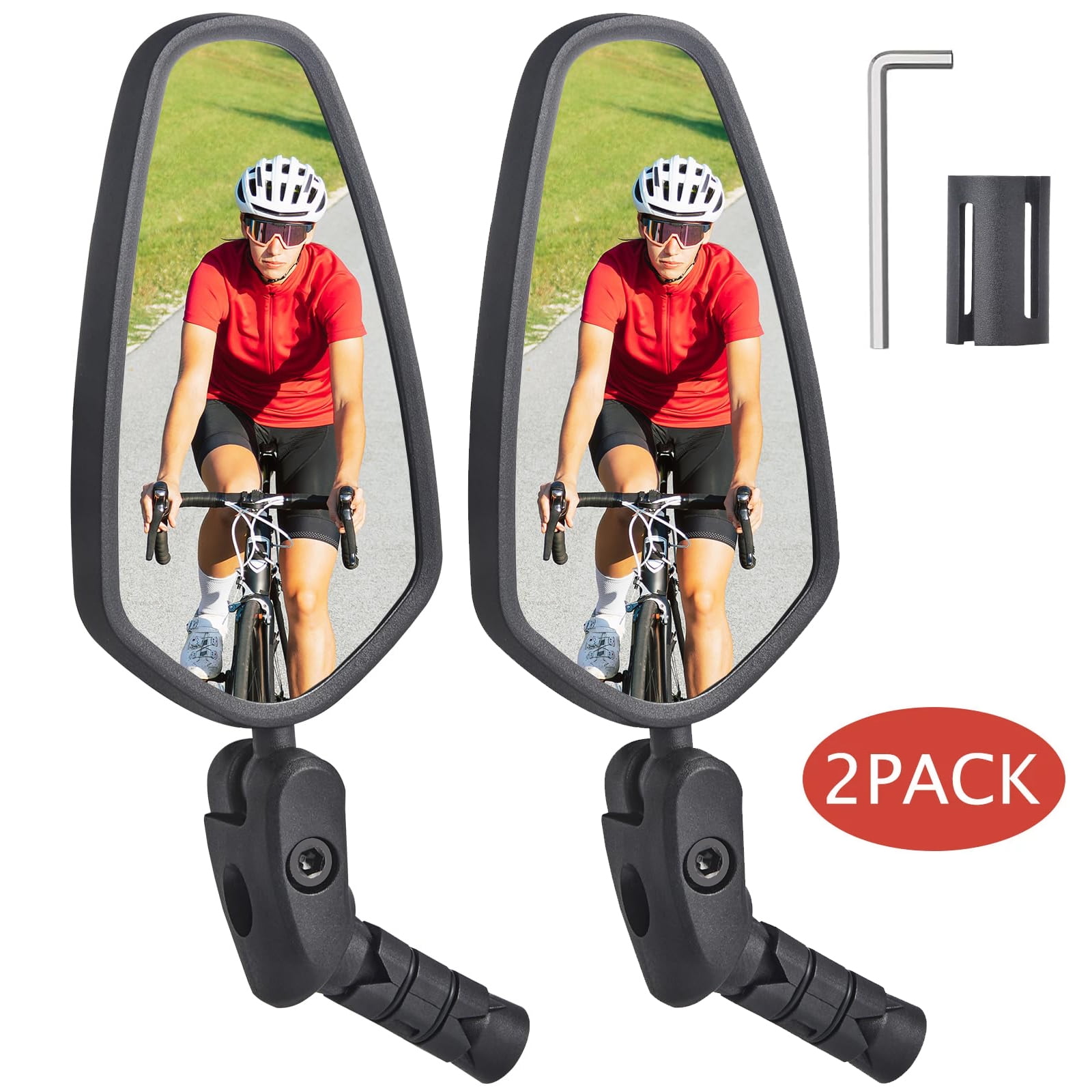 Zacro Bike Mirror (2 Pack) , 360° Rotation Adjustable Bicycle Rear View