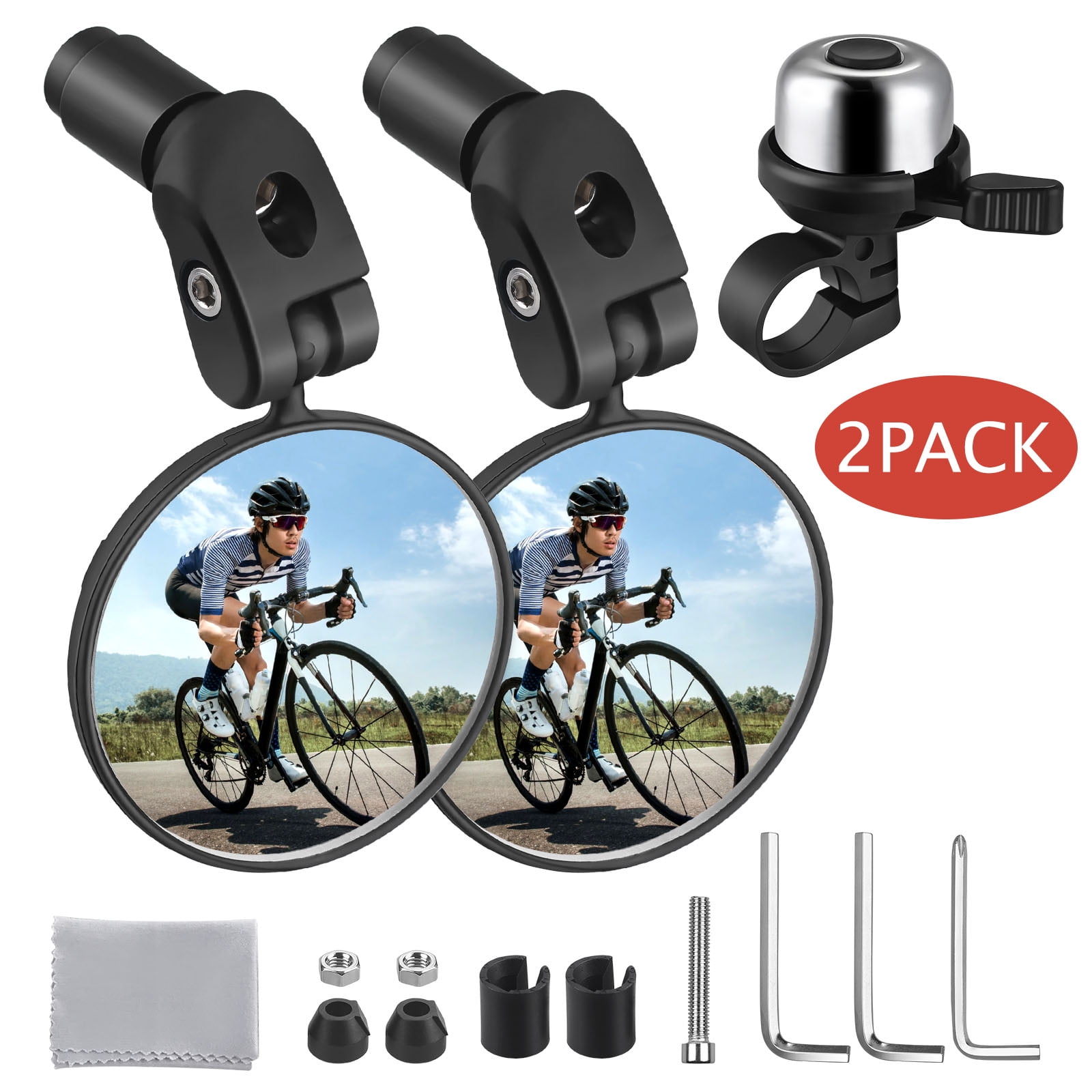 Zacro Bike Mirror Pack 360° Rotation Adjustable Liberia Ubuy