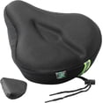 thumbnail image 1 of Zacro Bike Seat Cover, Comfortable Exercise Bicycle Saddle Gel Cushion Extra Soft Wide Padded Cover for Indoor Outdoor, Black, 1 of 8