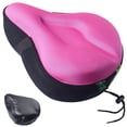 thumbnail image 1 of Zacro Bike Seat Cover, Comfortable Exercise Bicycle Saddle Cushion Extra Soft Wide for Indoor Outdoor, Pink, 1 of 8